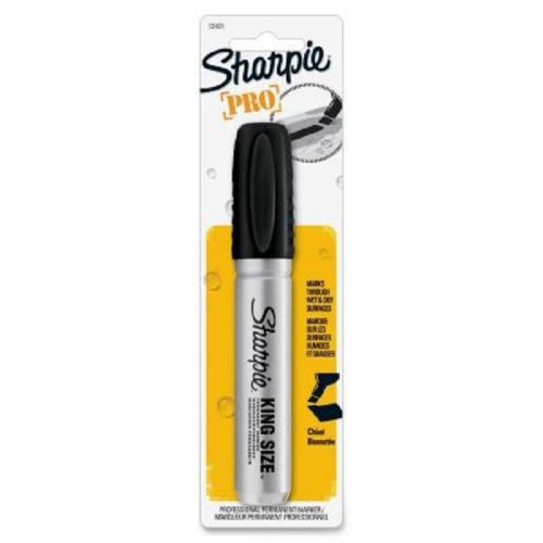 2 sharpie pro king size black permanent markers / chisel tip / 15101 / 2 new for sale