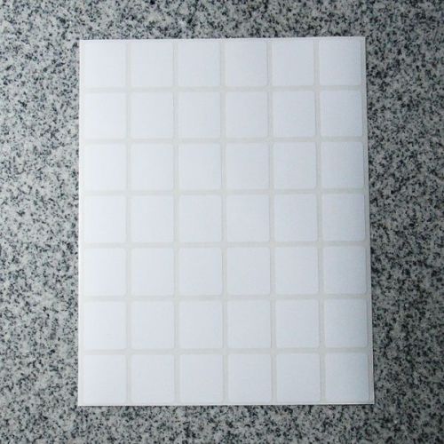 42 White Sticky Labels 27 x 24 mm Price Stickers, Name Tags, Blank Self Adhesive