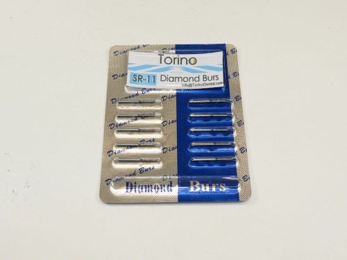 Dental Diamond Burs Conical Trunk Lab SR-11 FG Set /1 Pack 10 Pcs TORINO