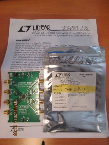 Linear Technology LT6604 Eval Board. Dual 2.5MHz Lowpass Filter, Amateur Radio