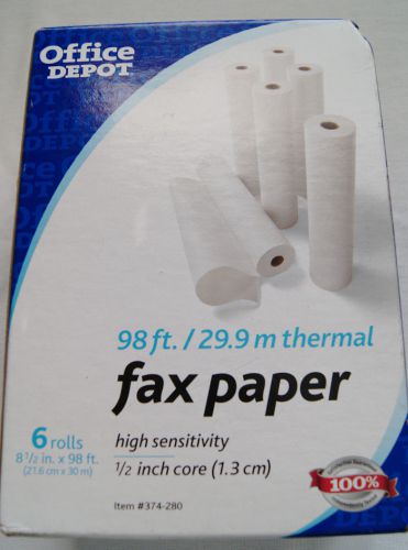 Fax Paper 6 rolls 8 1/2in x 98 ft. 100% Satisfaction Guaranteed!