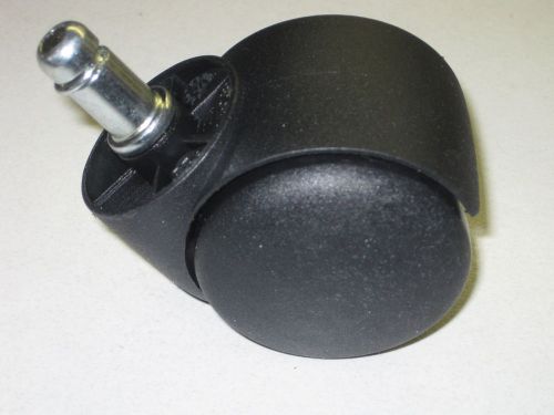 5 replacement black 7/16 x 1&#034; grip ring stem swivel office chair casters for sale