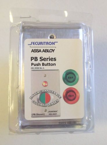 Securitron pb series exit push button illuminated red/green lens for sale