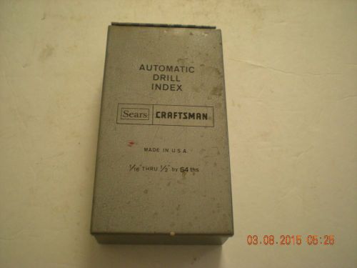 1 USED CRAFTSMAN AUTOMATIC DRILL INDEX BOX WITH 18 DRILLS