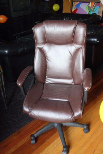 Leather brown office chair
