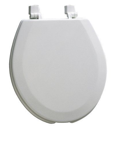 Mayfair 440 000 Open Front Molded Wood Toilet Seat with Dial-On Hinges  Round  W