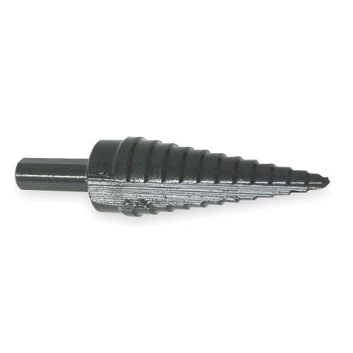 Step Drill Bit, 12 Hole, 1/8 In Thick Step 34403