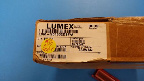 (45 PCS) LCM-S01602DSF/A Lumex LCD MODULE 16X2 CHARACTER W/LED