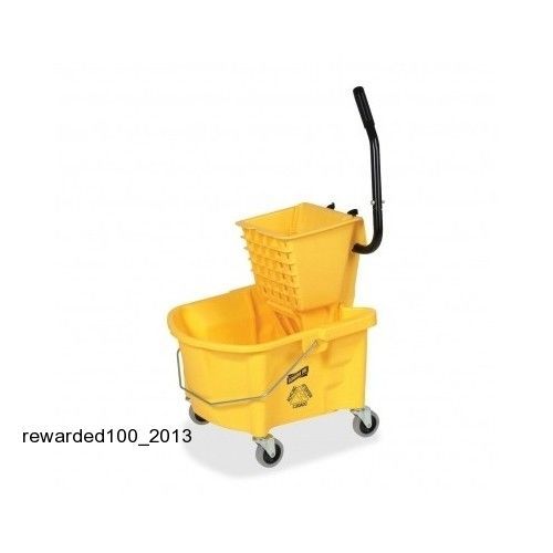 Business Wringing Yellow Buckets Cleaning Wheels Restaurant Industrial Janitors