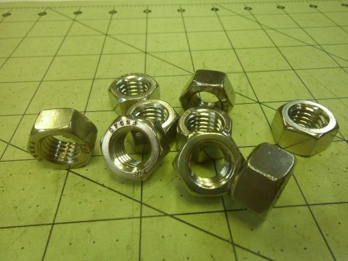 (9) 1/2-13 HEX JAM NUT STAINLESS STEEL THE F594C 3/4 WIDTH 7/16 HEIGHT #57955