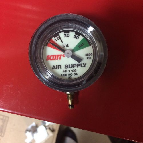 Scott 4.5 scba 4500 psi pressure gauge p/n 804059-02 for sale