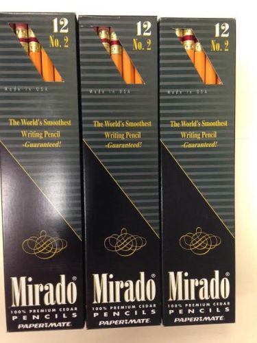 Lot of 9 New Boxes (12 Count) Paper Mate Mirado Classic #2 Pencils 070735020970