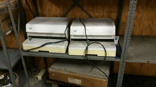 TWO GBC 111PM Commercial Electric Hole Punch With Foot Switch Pedal Works