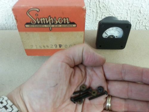 Vintage Simpson 7164429 P003 small black gauge w/ original box.Sz 1 7/8&#034;w x 2&#034;h