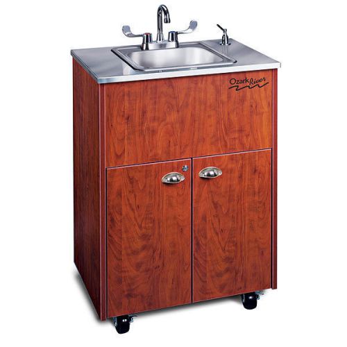 Ozark river silver premier 2 series cherry portable sink - adstm-ss-ss2n for sale