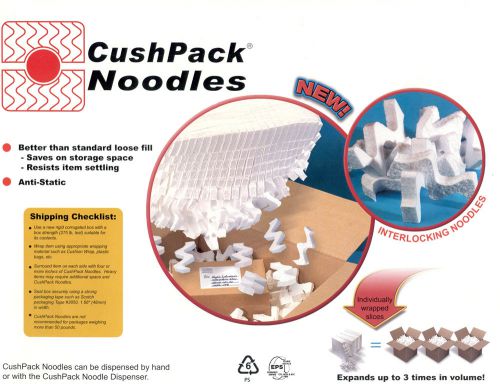 Cushpack noodles, cushioning, void fill, loosefill, packing peanuts for sale