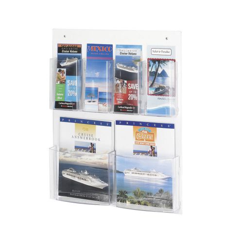 SAFCO 5669CL Reveal Clear Literature Displays,19 1/4&#034;w x 3&#034;d x 23 1/2&#034;h
