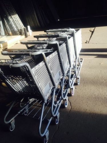 Shopping Carts TRAILER DEAL Dollar Store Small Used Fixtures Gray Plastic Basket