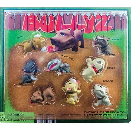 2&#034; BULLYZ,  8 UNIQUE BULL DOG FIGURINES &amp; COLLECTIBLES for VENDING 250 COUNT