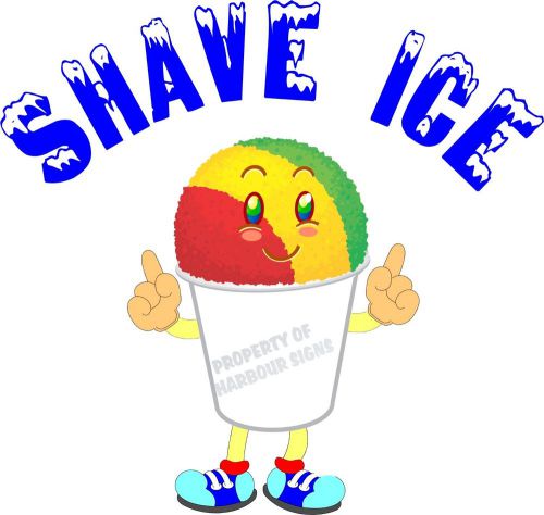 Hawaiian Shave Ice Decal 7&#034; Concession Trailer Food Truck Cart Vinyl Sign