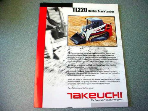 Takeuchi TL220 Rubber Track Loader Brochure