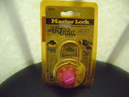 School Gym Combination Locker Padlock Master Lock PINK AND RED