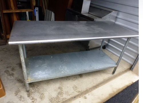 EAGLE GROUP DELUXE WORK TABLE 72IN X 30IN STAINLESS STEEL WORK TOP - T3072SEB-1X
