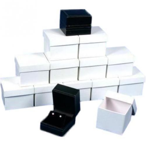 12 black faux leather earring boxes for sale