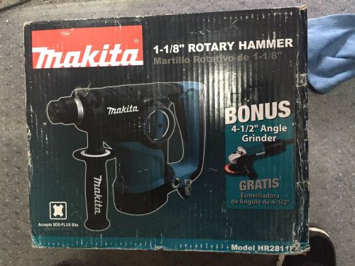 Mikita 1-1/8&#034; sds plus rotary hammer drill hr2811fx w/ 4-1/2&#034; angle grinder for sale