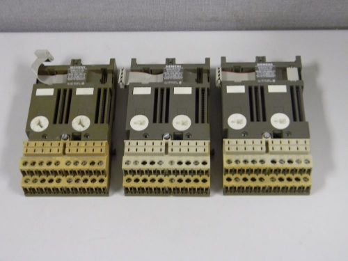 USED LOT OF 3 SIEMENS SIMATIC S5 6ES5 700-8MA11 BUS MODULES