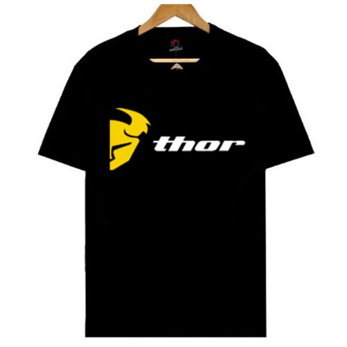 Thor Dirt Bike Car Tuning Logo Mens Black T-Shirt Size S, M, L, XL - 3XL