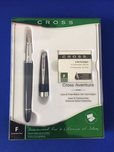 Cross Aventura Fountain Pen w/ 6 Ink Cartridges