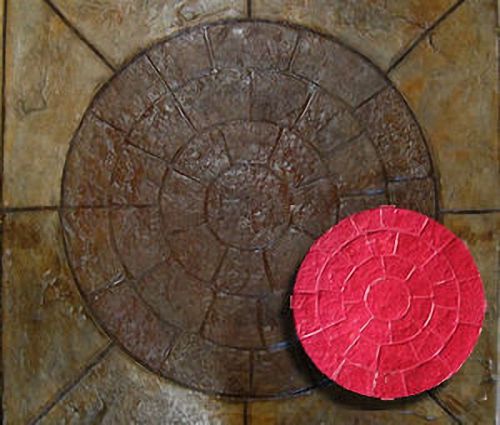Weathered stone circle accent stamp  3ft for sale