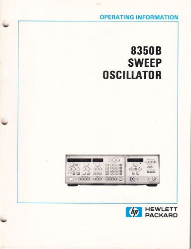 Original book for HP 8350B sweep oscillator. Operating manual only. Excellent.