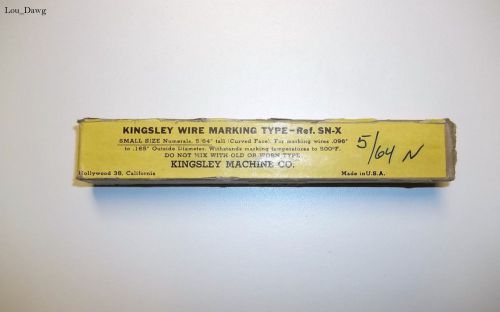 Kingsley Machine Type ( 5/64&#034; Curved Face Type No&#039;s ) Hot Foil Stamping Machine