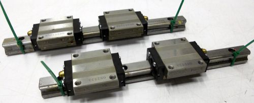 Two thk hsris ge2533 ge2533kb linear slide bearing stage block guide rail 4 1/4&#034; for sale