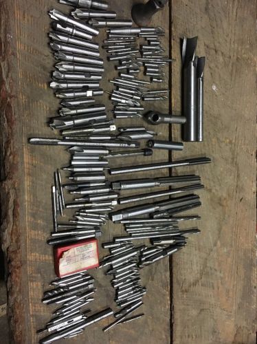 Huge Lot 115 Piece Machinist Lot End Mills, Reamers, Taps, More Please Look