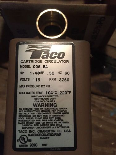 Taco 006-B4 Bronze Circulating Pump