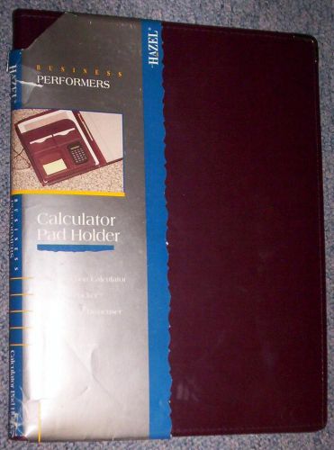 Hazel Padholder Portfolio with Calculator, Letter size, Brown -NEW-NR