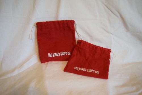 The Jones Store Co red draw string bags