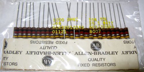 New 24PCS Allen Bradley 1K 1W 10% RCR32GF102KS 1 Watt Carbon Comp Resistor