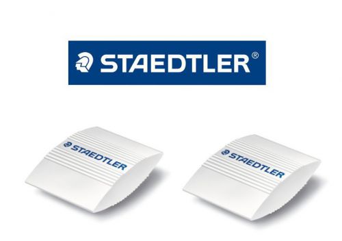 STAEDTLER ® OVAL SHAPE ERASER WHITE 526 004 (x2 pcs)
