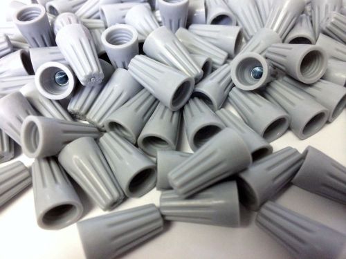 *new* gray grey screw-on wire connectors small barrel nut ul listed p1 x 100pcs for sale