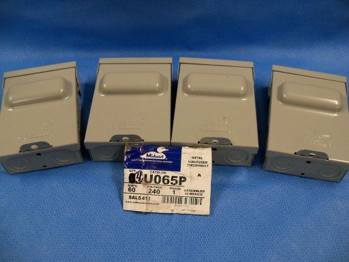 (Lot of 4)  Midwest U065P Non-Fusible Power Disconnect, 60 amp, 240 volt ac NEW