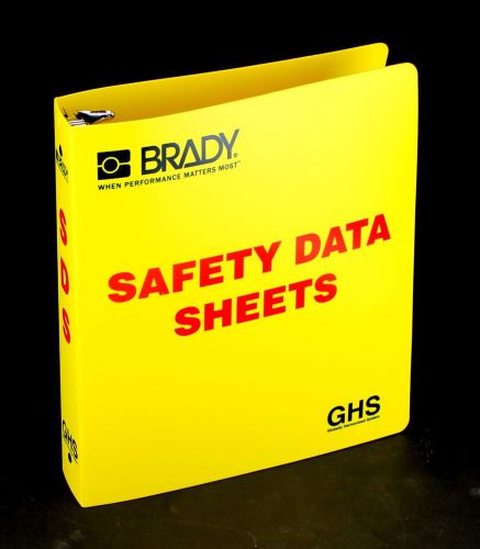 Brady SDS Binder 11-5/8&#034; x 11-3/4&#034; x 1.5&#034; Safety Data Sheet English 121183 4U*
