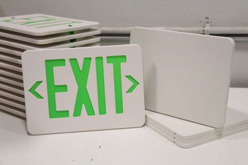 Lot of (13) Emergi-Lite ELXN400G Plastic SelfPowered Exit Green &#034;Exit&#034; Sign