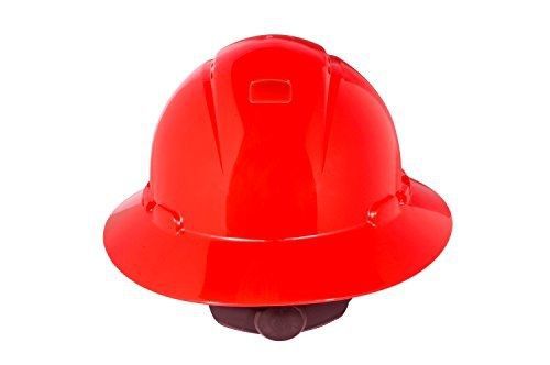 3M Full Brim Hard Hat H-805V-UV, 4-Point Ratchet Suspension, Vented and