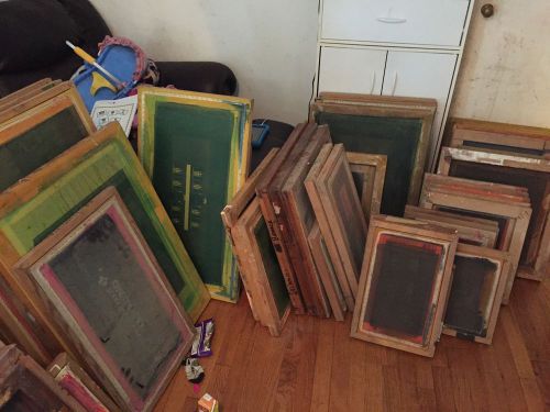 Lot of Various Size Used Manual Screens For Silk,Screen Printing