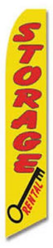 Storage rental red yellow tall feather swooper business flag banner 15&#039; for sale