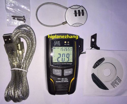 Mini Handheld Temperature Humidity Meter Data Logger Memory 32700 USB DT-172
